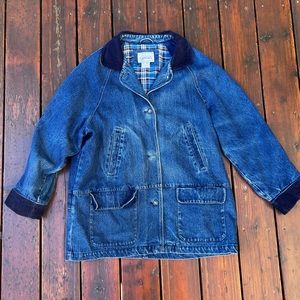 Vintage Basic Editions denim barn coat size large